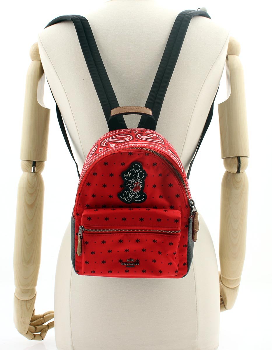 Coach x Disney Mini Charlie Backpack Paisley Prairie Bandana Backpack F59831 Disney x coach backpack - Gem main image 3