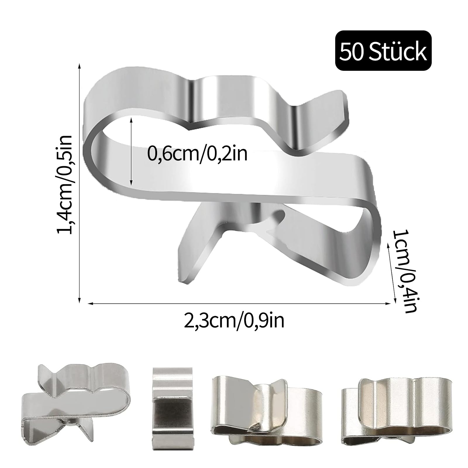 30 Pezzi Clip per Cavi a Pannello Solare in Acciaio Inossidabile, Clip di Fissaggio in Metallo Clip Fotovoltaiche per Gestione dei Cavi Elettrici