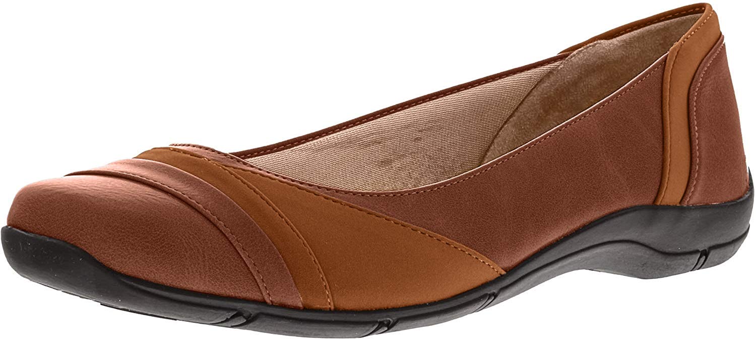 LifeStride Women's, Dig Flat, Tan Multi, 6 W (C)