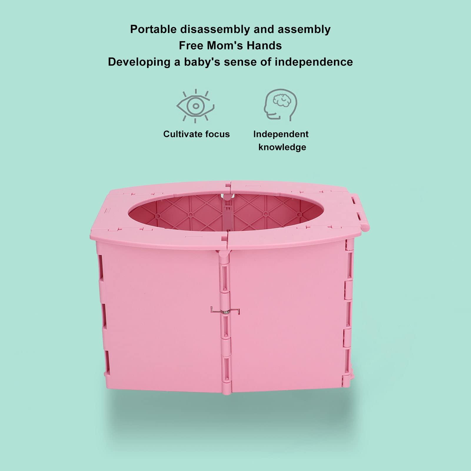 Portable Potty for Toddler Travel Foldable Toddler Toilet Seat Travel Potty Training Toilet for Boys Girls Mobile Folding Toilet for Car Camping - Image 3