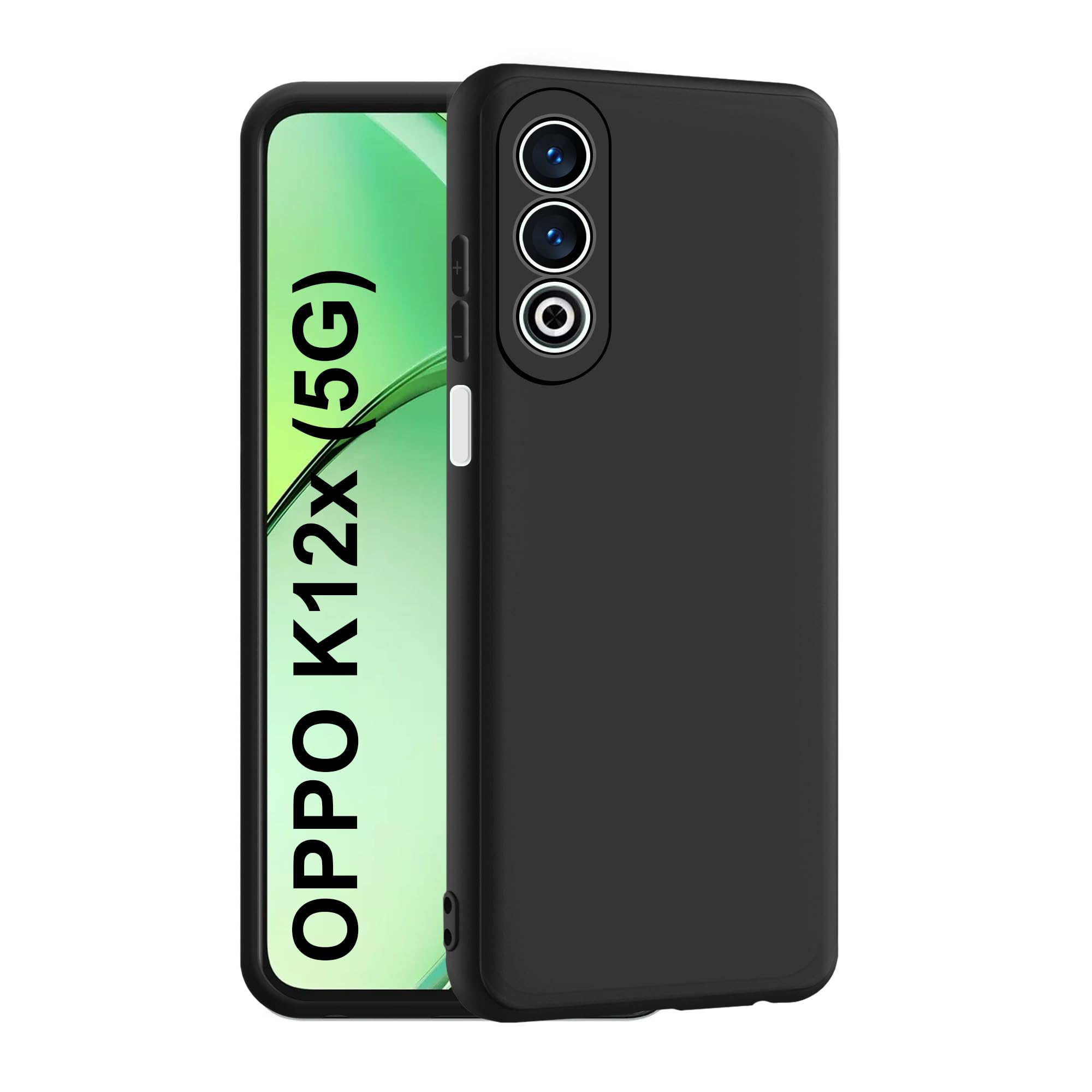 CEDO Oppo K12x (5G) Back Cover | Camera Bump Protection & Inner Velvet Fabric Lining | Ultra Slim Matte Soft Rubberised Case Cover (Black) (B0DD48PYTC) Amazon Price History, Amazon Price Tracker