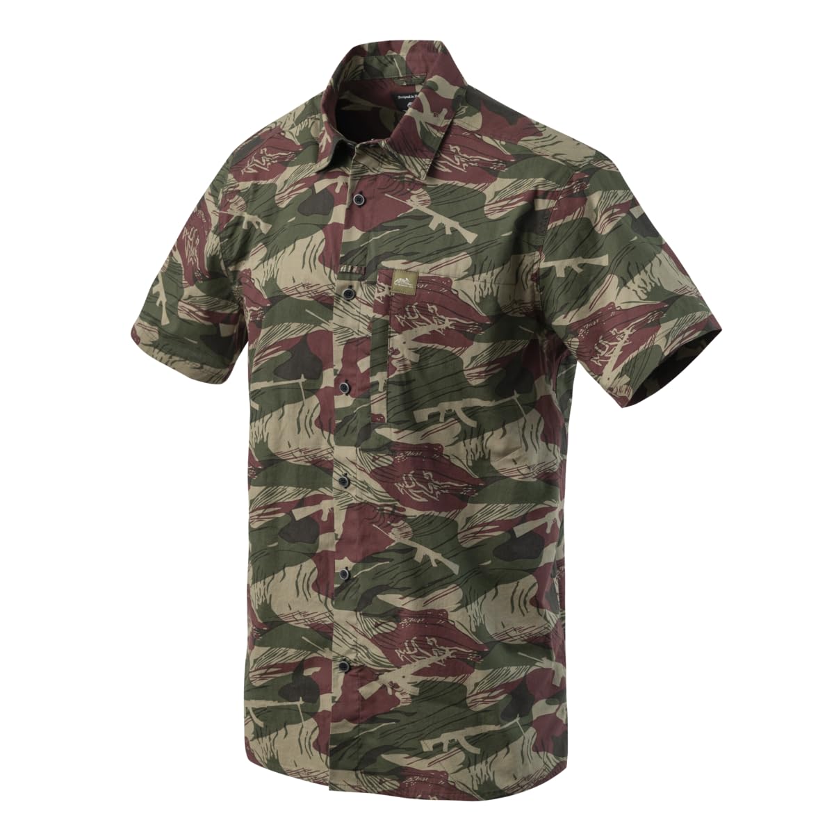 Helikon-Tex Men's Brushstroke Camo Helikon Hawaiian Short Sleeve Shirt Size 3XL (Eu) / Xxl (Us)