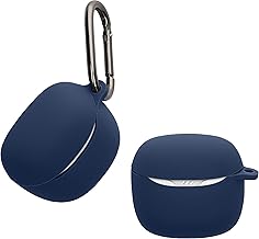 kwmobile Case Compatible with JBL Tune Flex 2 Case - Headphones Case - TPU Silicone Cover - Protective Case in Dark Blue