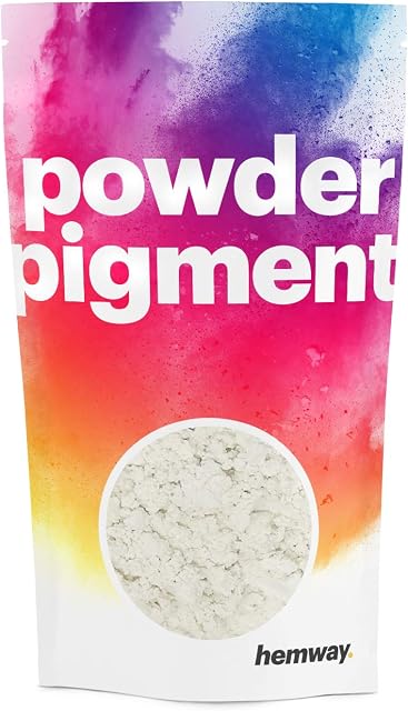 Hemway | Metallic Pearl White Powder Pigment Sparkle Dye Metallic Pigments for Epoxy Resin, Polyurethane Paint - 50g