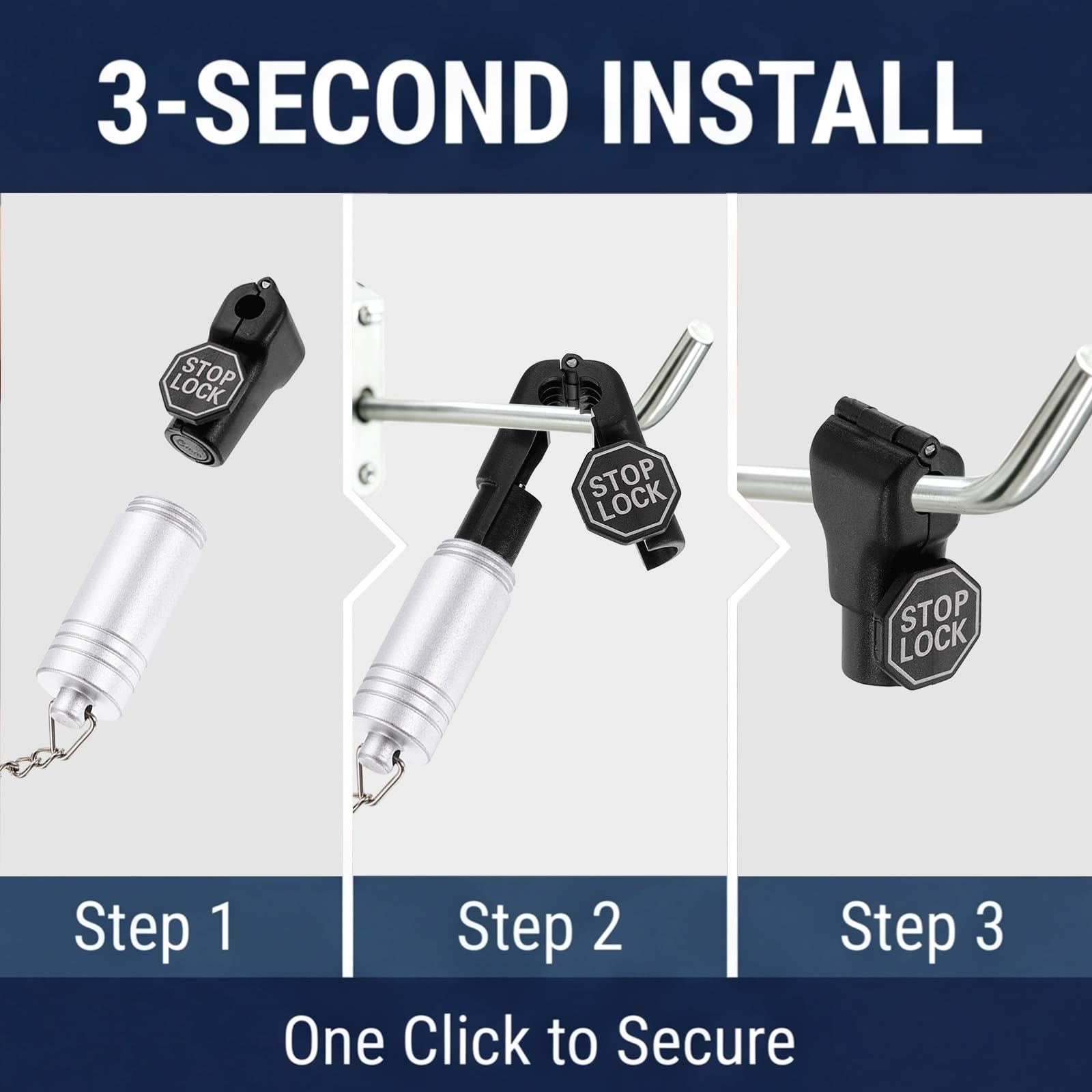 DTGN Ganci Magnetici con Blocco 6mm 200 Pezzi ABS Nero | Blocco di Sicurezza per Esposizione, Accessorio Universale per Pannelli Forati, per Vari Negozi e Centri Commerciali