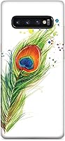 Vista 17 de Inspired Cases - Compatible con iPhone Xs Max - Funda protectora con textura 3D para Apple iPhone Xs Max - Plumas de pavo real acuarela