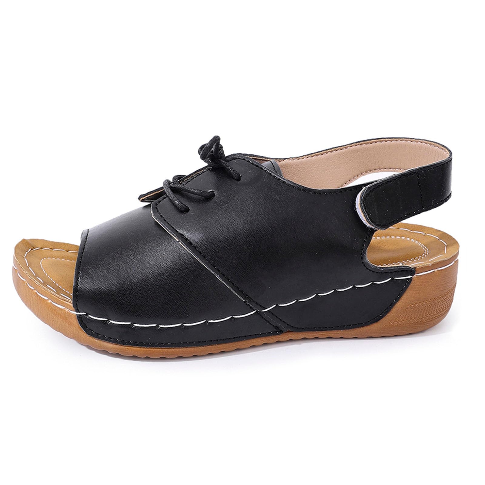 Chaussures de mariage type sandale gladiateur en cuir souple - 8