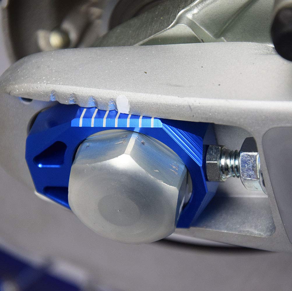 SCAR Tendeurs de chaine Roue Compatible avec SHERCO SER SEFR SM 125 250 300 450 500 08-24 - Bleu