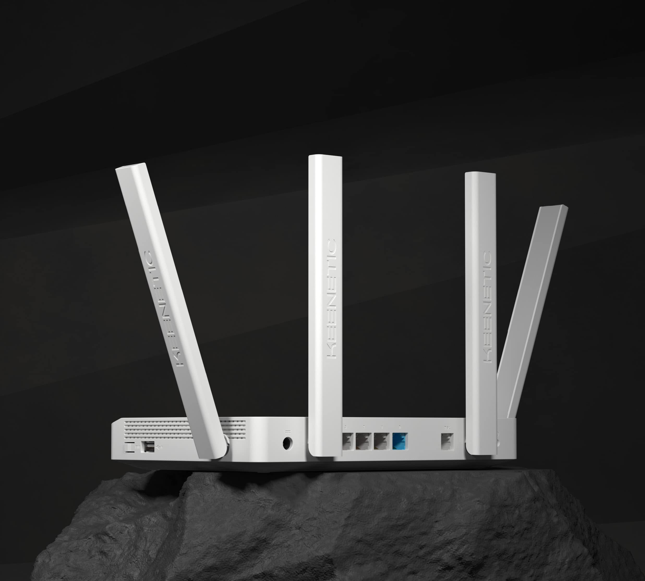 Keenetic Hopper DSL Modem-routeur VDSL2/ADSL2+ Supervectoring Wi-FI 6 maillé AX1800 avec commutateur Intelligent Gigabit 4 Ports et Port USB 3.0