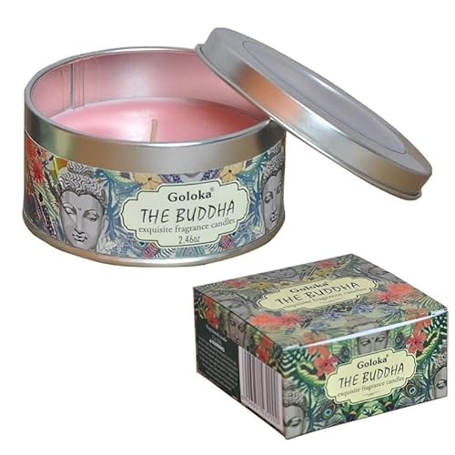 GiftBRIT Goloka The Buddha - Vela de viaje de 2.5 onzas para meditación, yoga, relajación, curación y positividad Cover