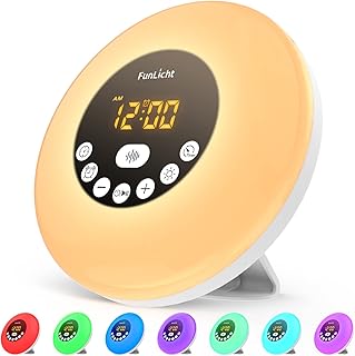 Upgraded White Noise Machine with Night Light,4 in 1 Sound Machine Alarm Clock with Wake up Light,10 Soothing Sounds for Sleeping,Noise Maker for Baby Kids Adults,Bedroom,Office,Travel