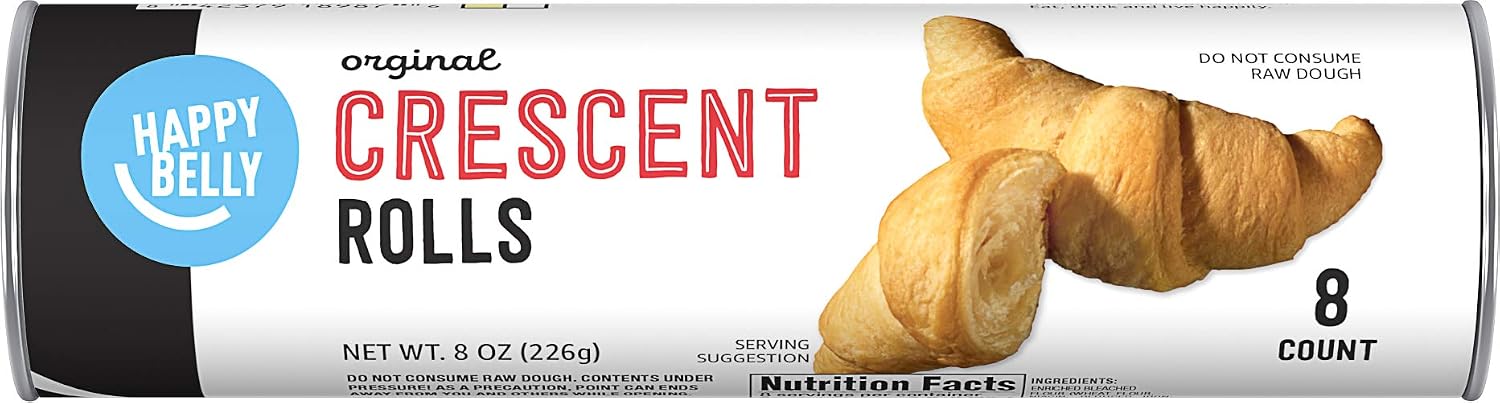 Amazon Brand - Happy Belly Original Crescent Rolls, 8 Ct, 8 Ounce