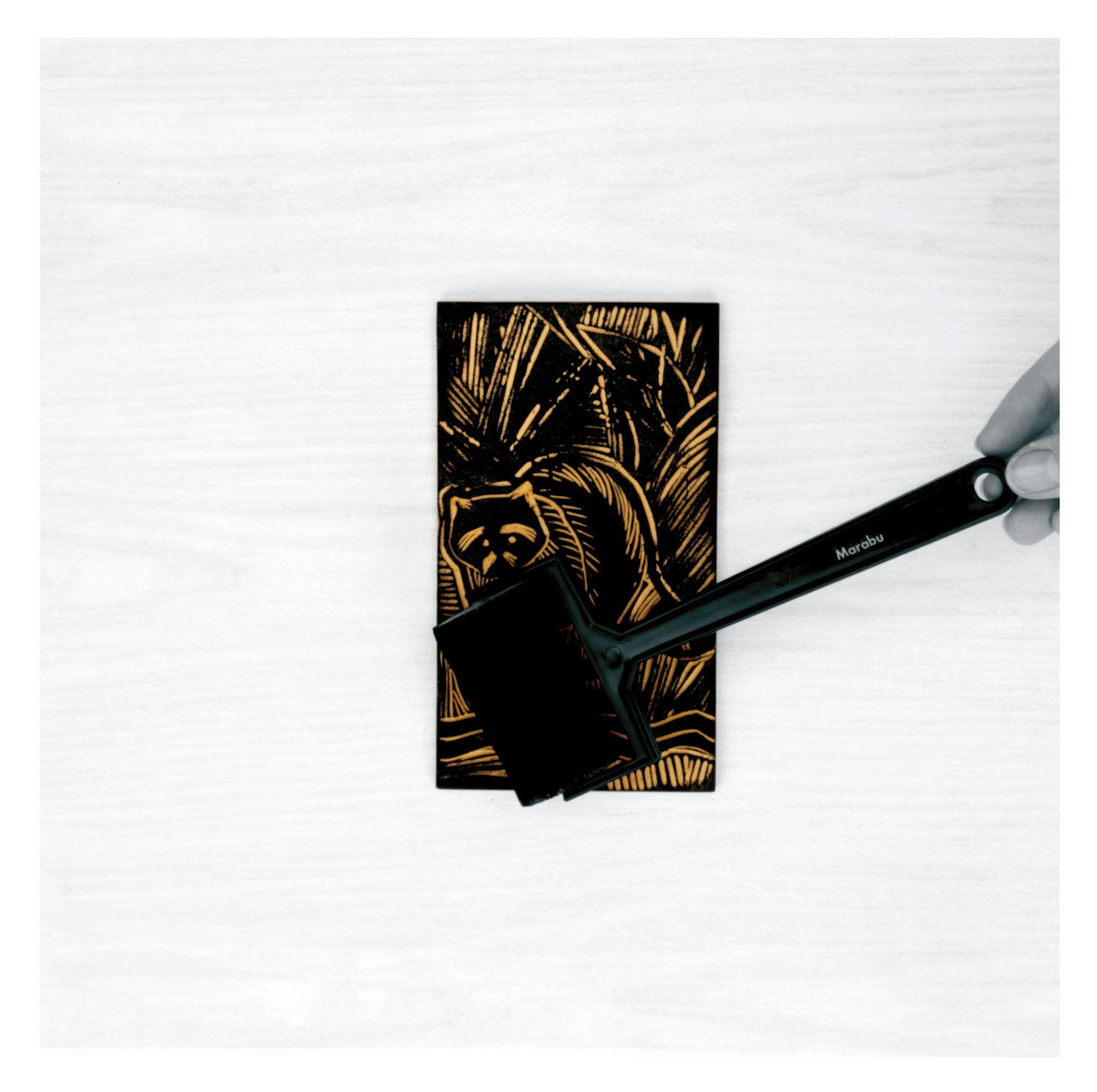 Marabu Factis Rubber Carving Block, Piastra di Stampa Pieghevole e Morbida, Riutilizzabile, 15,5 x 9 x 0,7 cm, Multicolore