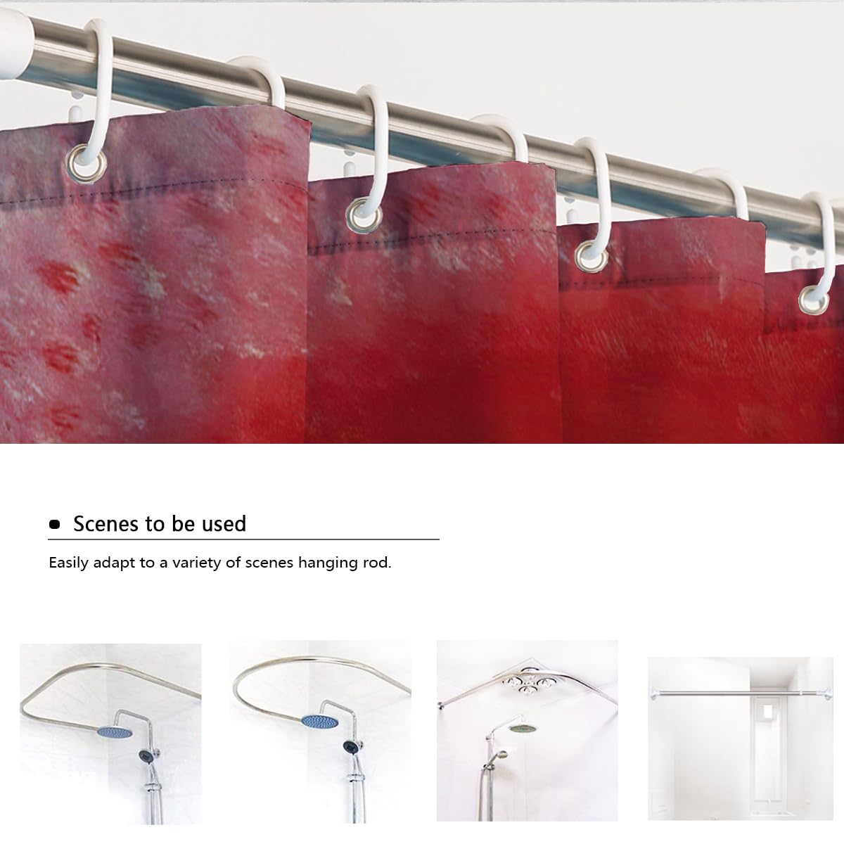 Abstrakte expressionistische Kunst Duschvorhang Retro Mid-Century Geometrische Stoffvorhänge mit Haken Waschbare Polyester-Badezimmerdekoration für EIN Hotel zu Hause 180 x 180 cm