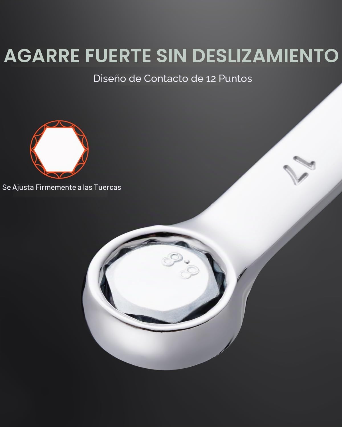 VEVOR 25 PCS Juego de Llaves Combinadas, Juego de Llaves de Boca con Bolsa Enrollable, juego de Llaves Grande de Acero al Carbono Métricas de 6-32 mm para Uso Doméstico, Reparaciones de Automóviles