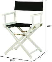 Vista 197 de Silla de Director de 18" Marco Blanco Lona Rosa