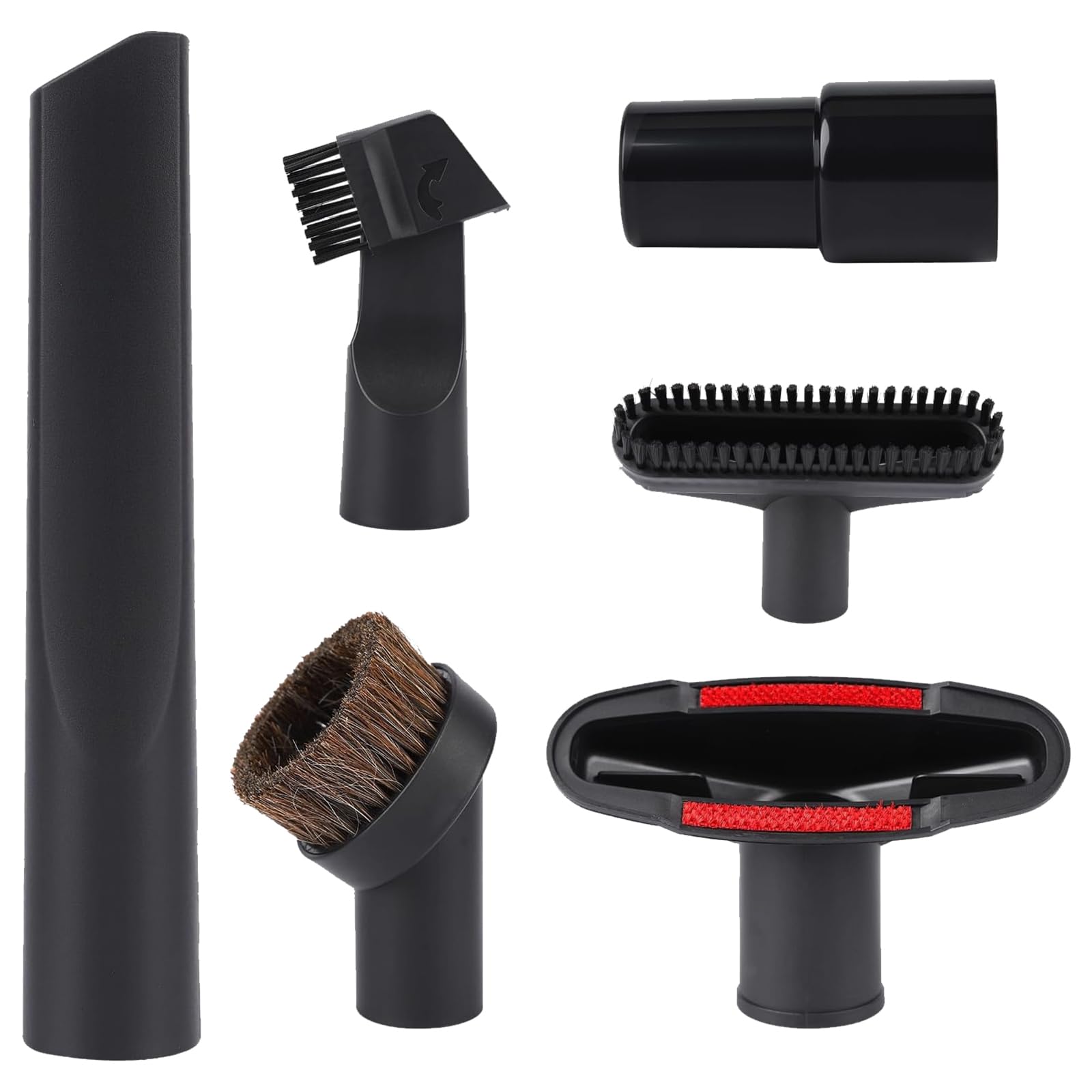Saserner Henry Hoover Attachments, 6 Piece Vacuum Cleaner Accessories Set - Compatible with Henry Hoover Attachments Head - Includes Crevice, Upholstery, 2-in-1 Tool, Mini Brush, Round Brush, Adapter
