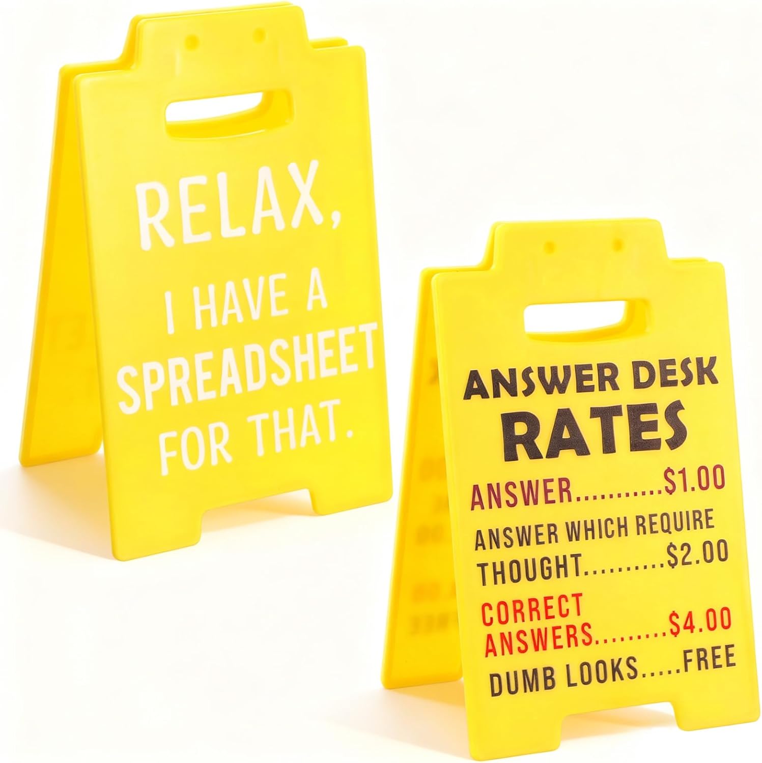 Amazon.com: Answer Desk Rates Sign Funny Office Cubicle Decor Humorous ...