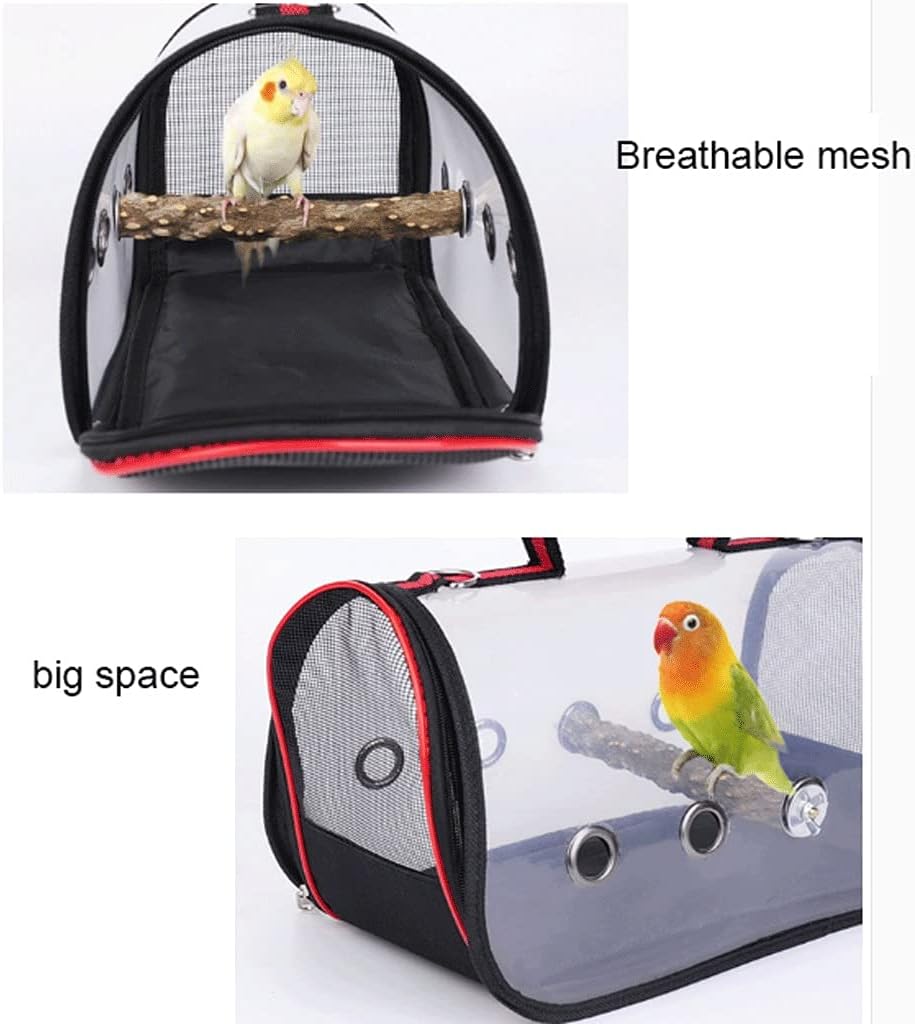 YYDS Small Bird Travel Cage Transparent and Breathable Bird Parrot Travel Carrier Lightweight Bird Travel Bag for Small Birds (Size : 321718cm)