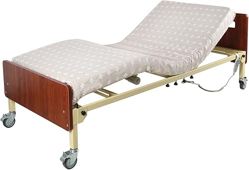 Cama de hospital eléctrica completa para uso doméstico, marco de cama médica ajustable resistente de 600 libras con motores silenciosos duales,