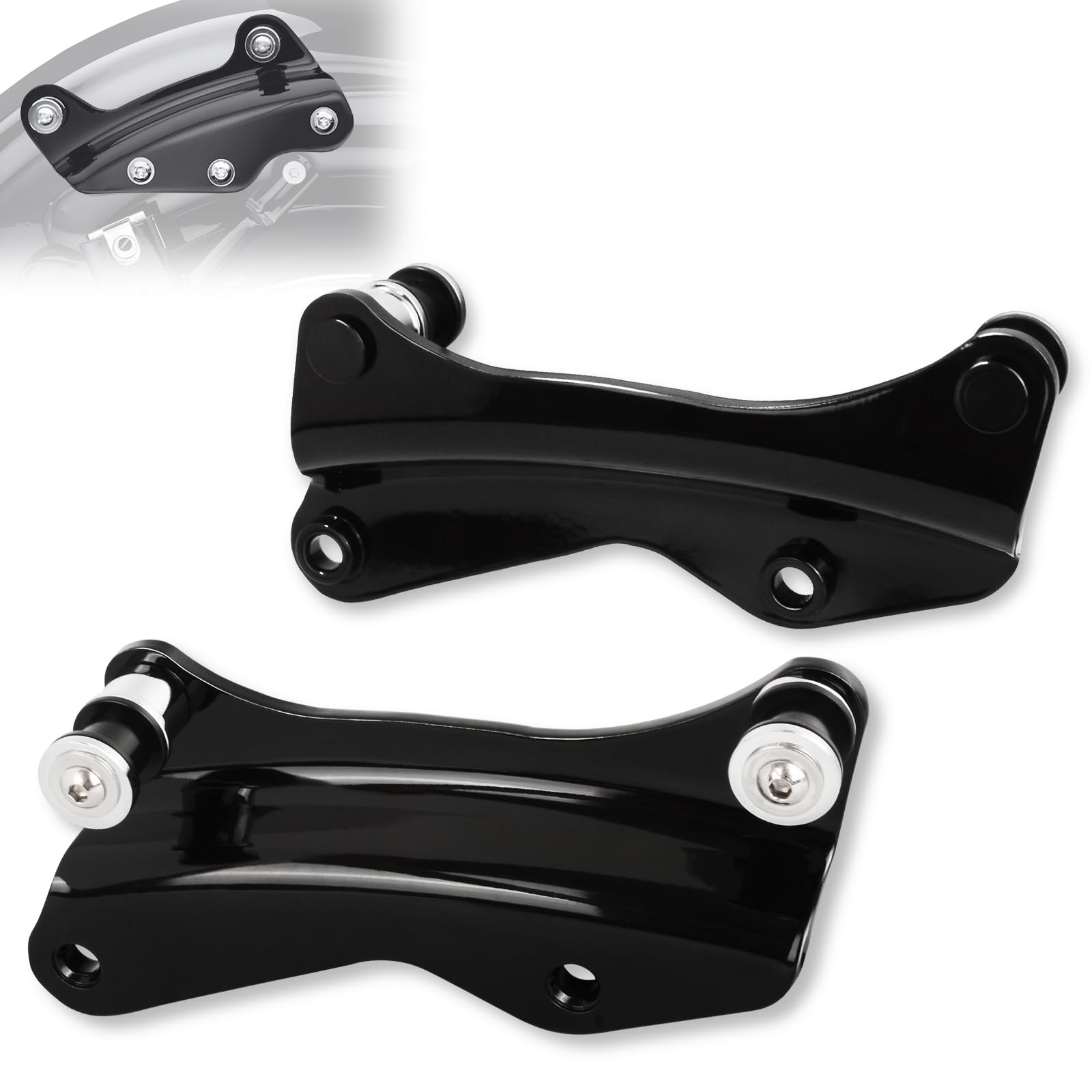 4 Punti Docking Hardware Kit per Harley Touring 2014-2026 CVO Street Glide Road Glide Road King Electra Glide Revival, Nero