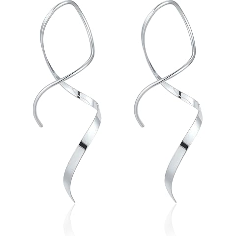 Dangle Earrings for Women, 14k Gold Plated Dangle Dangly Earrings Trendy Drop Earri...