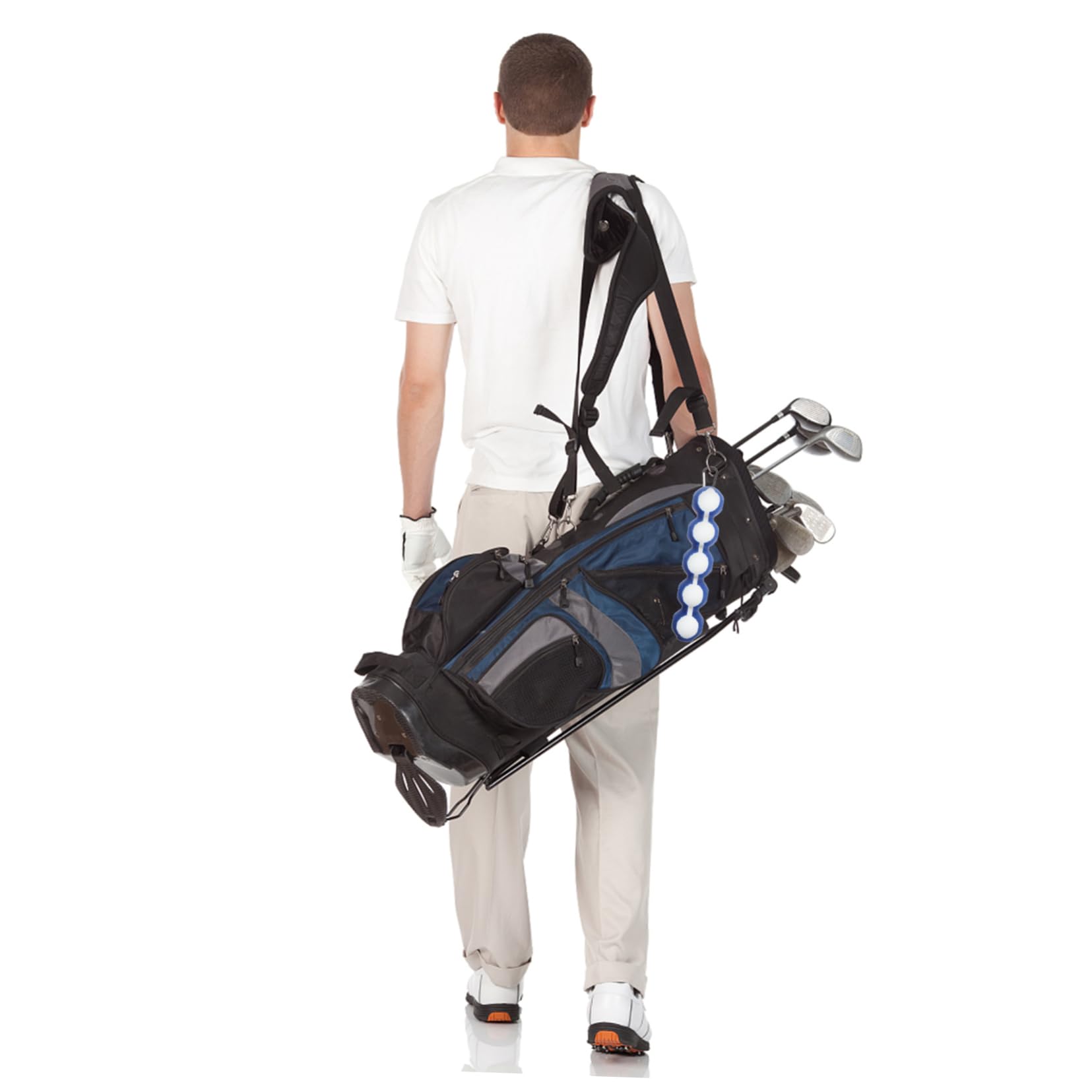 BESPORTBLE Porta 5 Blu Silicone Golf da a o Moschettone Palline e in Professionale Facile Trasportare Comodo da Appendere Protezione a Pantaloni Sacca per