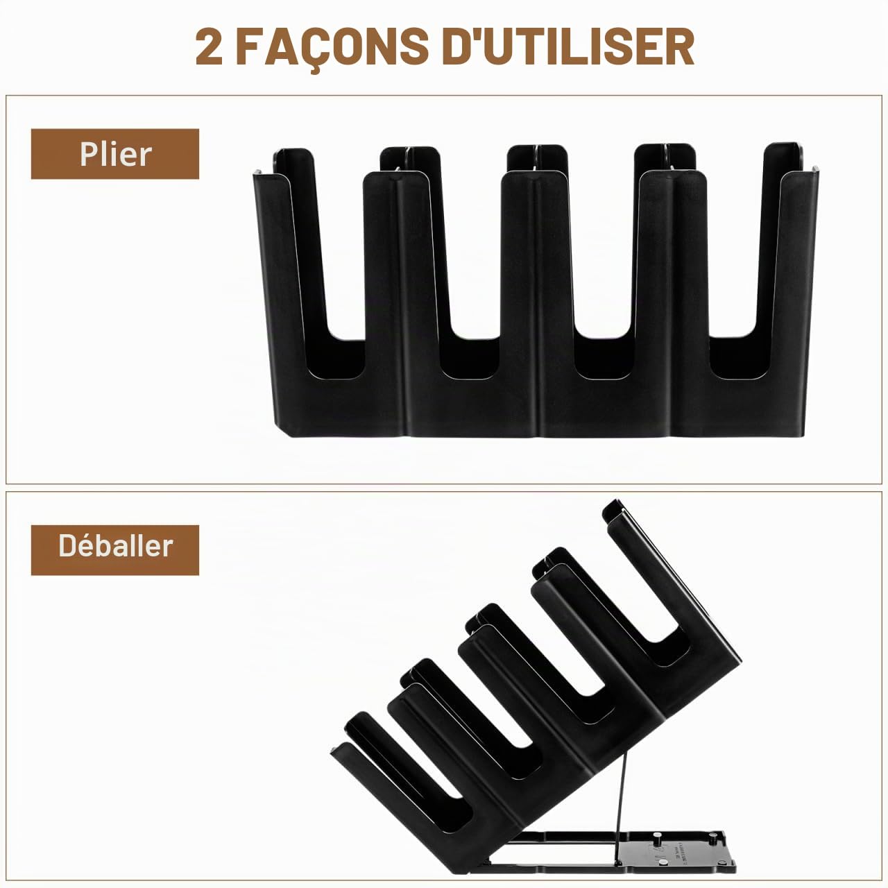 Operitacx Support De Gobelet En Plastique Réglable Pliable Avec 4 Compartiments Pour Comptoir Café Et Magasin De Thé - Porte-Gobelet Jetable Facile À Nettoyer Et Stable