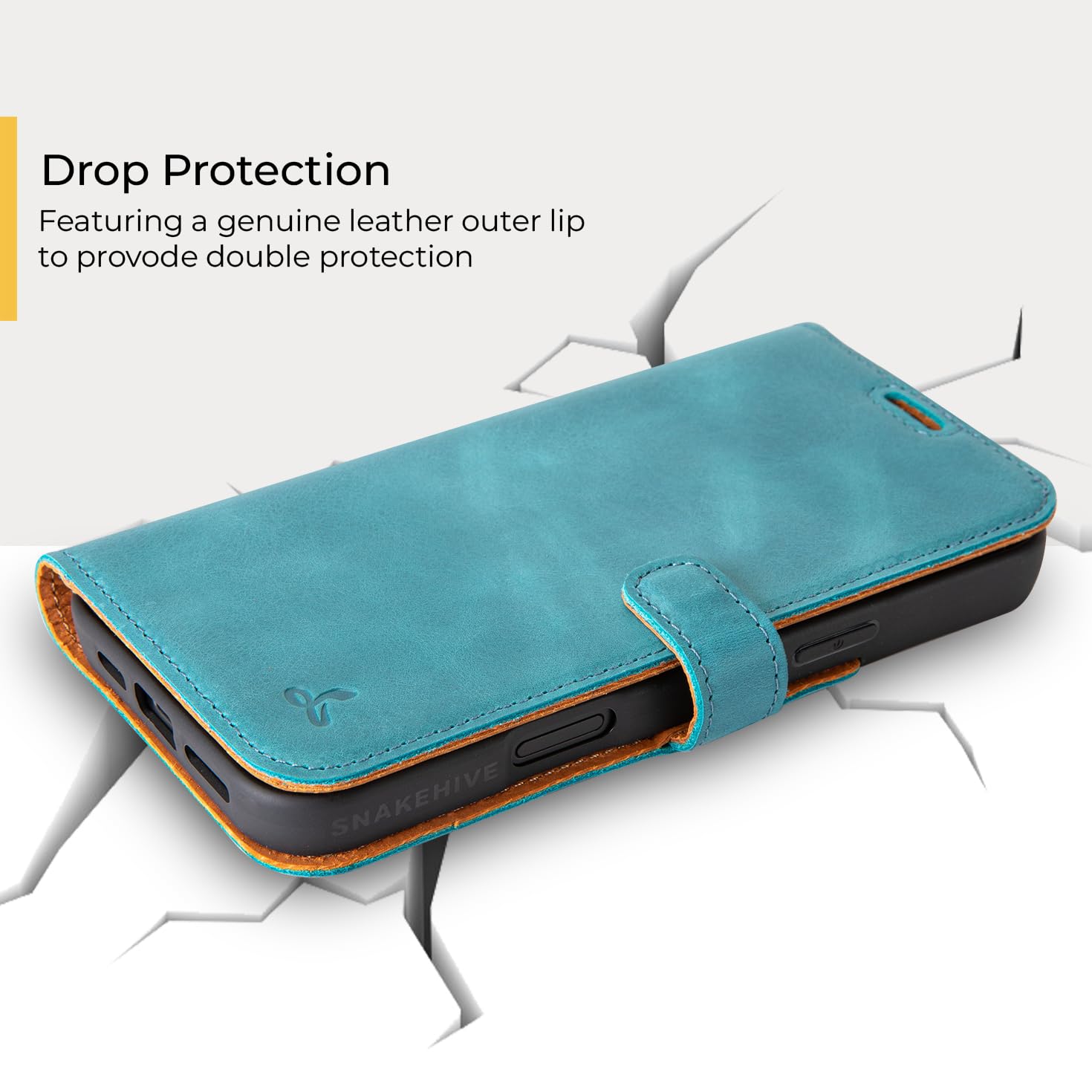 Snakehive Leather Wallet for iPhone 16 Pro Max, Real Leather Wallet Phone Case - Image 3