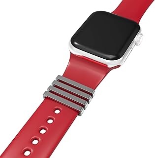 Callancity 4pcs/Sets Watch Band Charms Decorative Ring Loops Compatible for Smart Watch Band Series Ultra/8/7/6/5/4/3