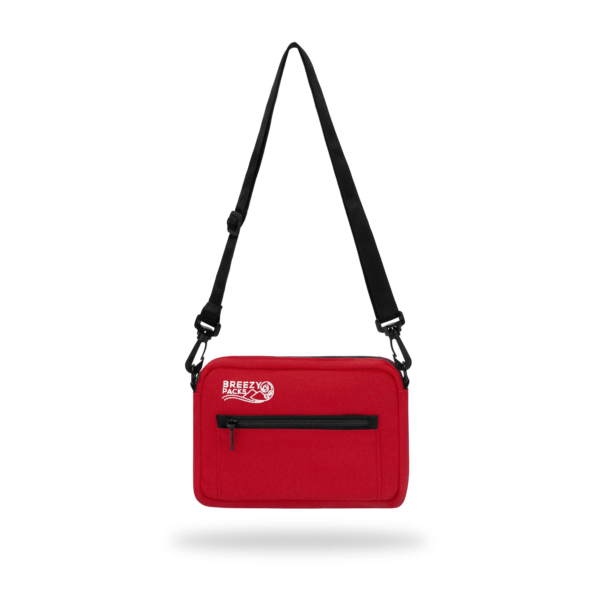 BreezyPacks Breezy Mega (Large) Medicine Cooling case | Keeps Medicine at Room Temperature | Recharges by Itself - No wetting, Freezing or Electricity | EpiPen and Insulin Travel Bag (Red)