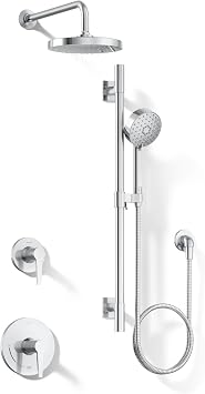 KOHLER 26914-Y-CP Awaken Showering Kit, 2.5 GPM, Three Spray Experiences, Wide Coverage, Intense Drenching & Targeted, Polished Chrome
