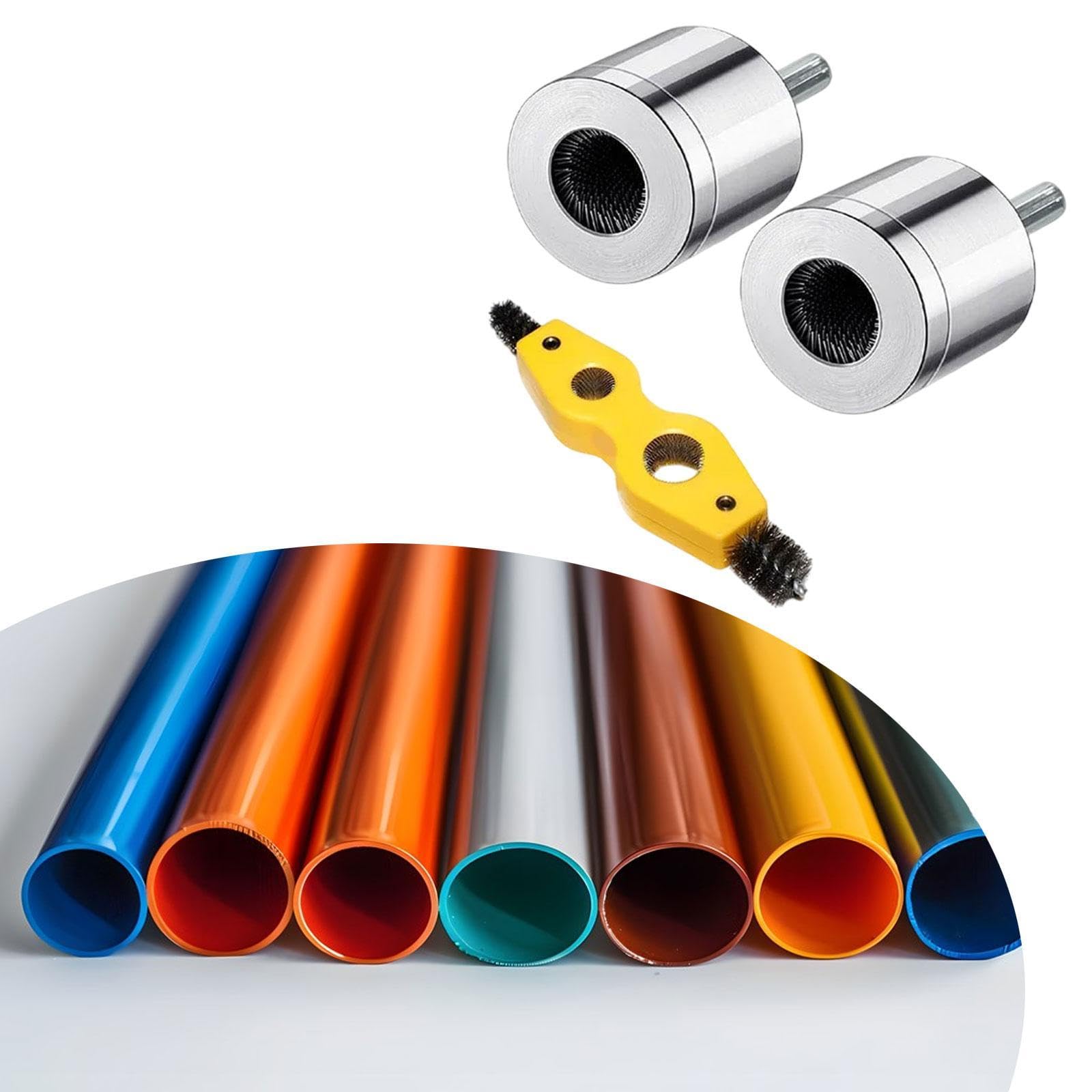 Juego de Cepillos Profesionales para Desbarbar Tuberías de Cobre, Adecuados para Equipos Automotrices E Industriales, Así Como para Tuberías, Conjunto de 1.5 Cm