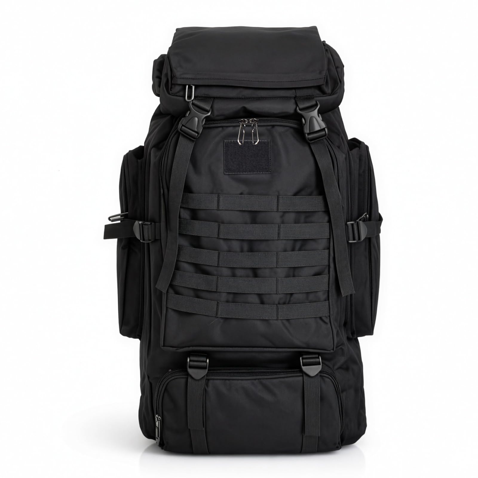 EVERGOODS Hiking Backpack Waterproof 34 * 16 * 63 cm Foldable Rucksack Durable Lightweight Camping Bag with Rain Cover for Camping Trekking Hiking Walking Cycling Climbing (Black)