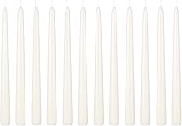 Vista 56 de Mega Candles 12 velas cónicas marrones sin perfume, velas de cera vertida a mano de 10 x 7/8 pulgadas, decoración del hogar, recepciones de boda