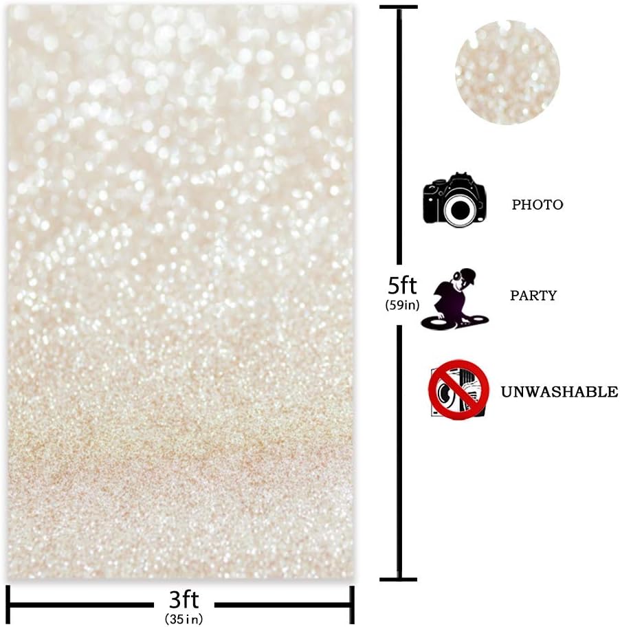 Black Friday - 60% OFF Funnytree 6.5X10ft Bokeh Golden Spots Photography Backdrop Shinning (Not Glitter) Sparkle Background Professional Easter Wedding Bridal Shower Newborn Baby Portrait Photo Studio Photobooth Props