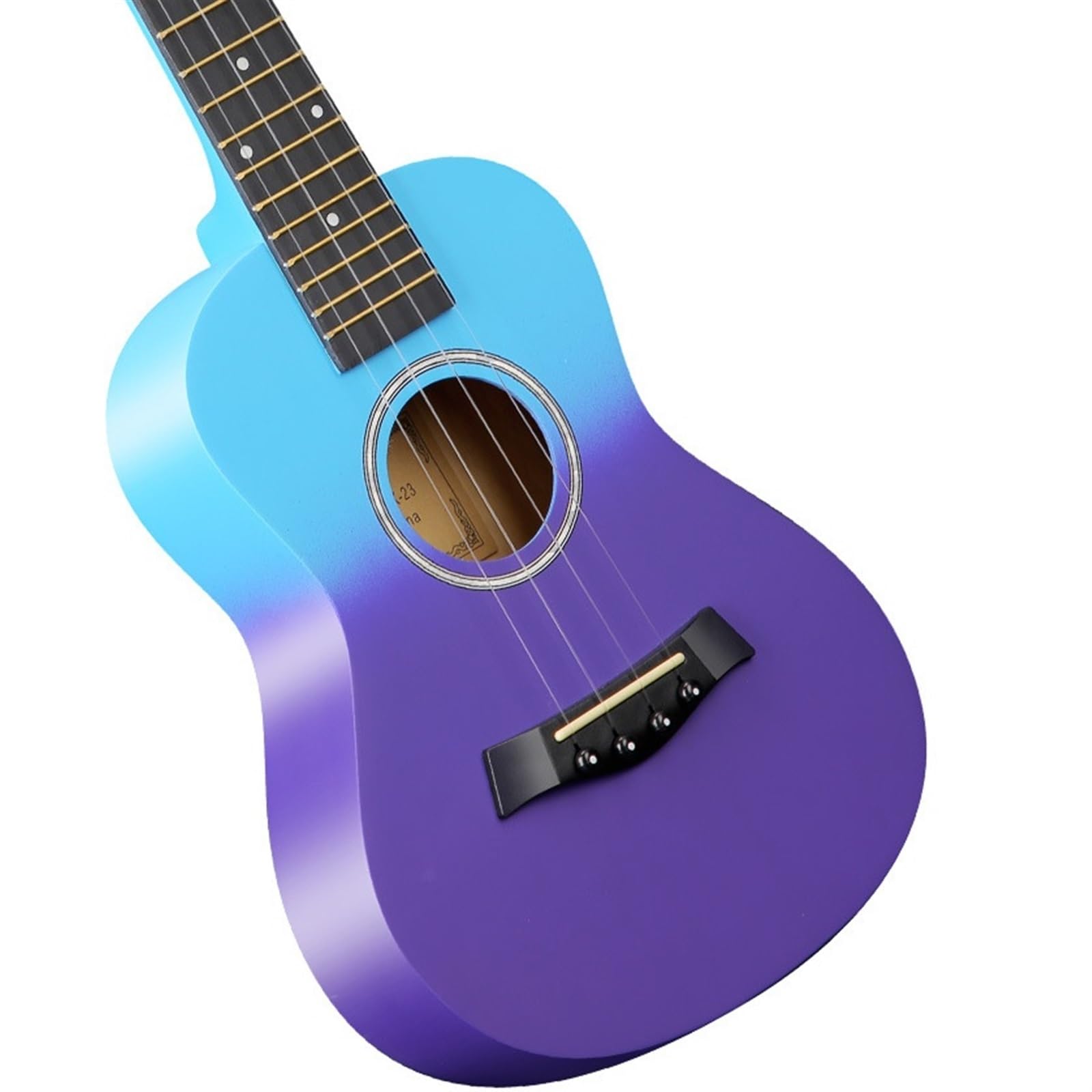 ukulele Modello Entry-level Da 23 Pollici Per Principianti Per Suonare Il Pianoforte Colorato Per Esercitarsi Con L'ukulele(Color:Black)