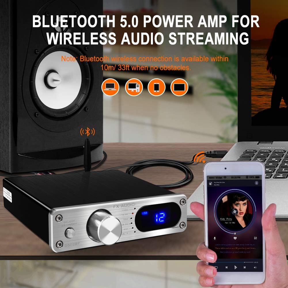 Nеw Prоduсt FX AUDIO 2.1 Channel Bluetooth Power Amplifier Home Audio Class D Amplifier with Subwoofer Output TAS5342A Hi-Fi Stereo Mini Small Optical Audio Amp DC 24V 4A Power Supply D502BT (Silver) Crеаtіvе Prоduсt FX AUDIO 2.1 Channel Bluetooth Power Amplifier Home Audio Class D Amplifier with Subwoofer Output TAS5342A Hi-Fi Stereo Mini Small Optical Audio Amp DC 24V 4A Power Supply D502BT (Silver)