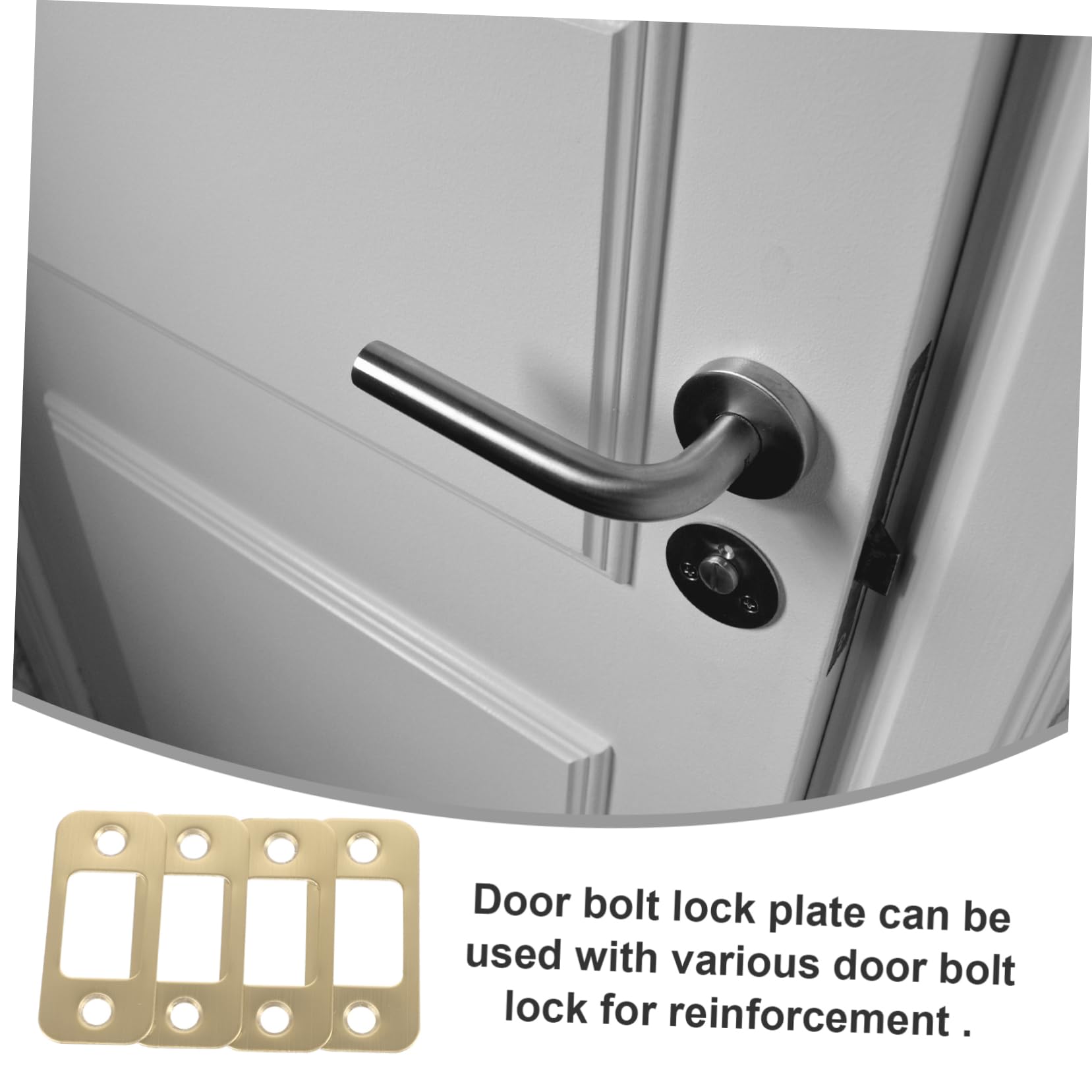 OSALADI 20pièces Plaques De Gâche De Sécurité Lot Pour Renforcement De Porte Compatible Avec Divers Pênes Finition Dorée Résistantes à Pour Usage Résidentiel Et Commercial