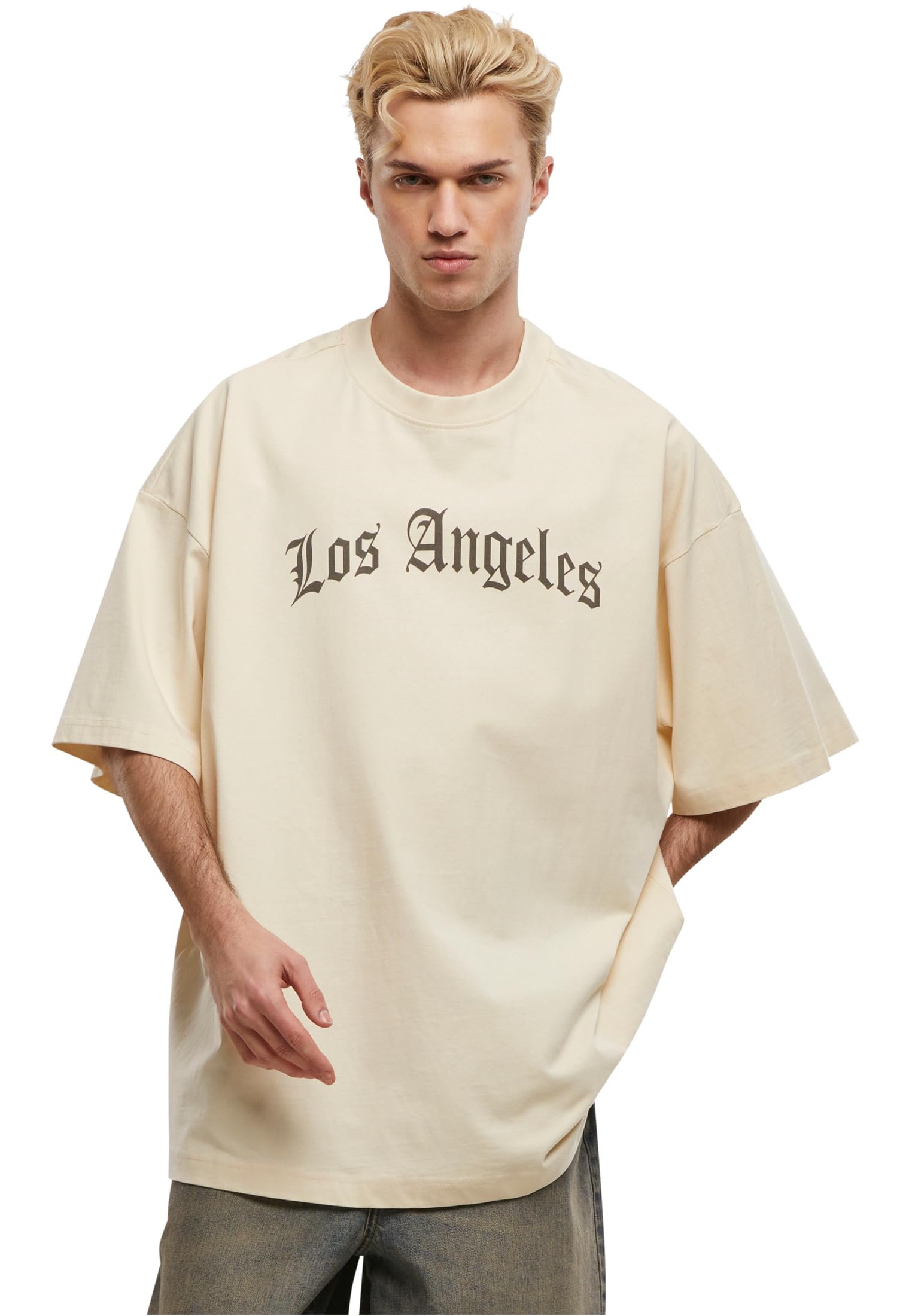 Mister Tee Los Angeles Wording New Huge Tee, Whitesand., XXL