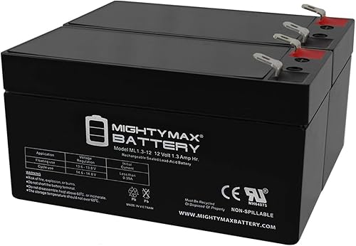 Mighty Max Battery Batería de repuesto de 12V 1.3Ah compatible con Power Patrol SLA1005-2 Pack