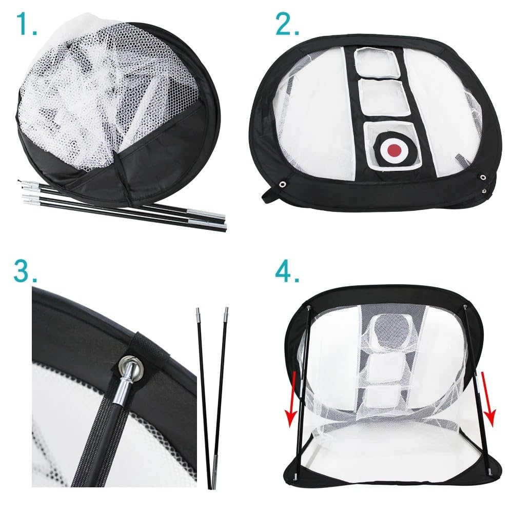 Red de Golf, Swing Trainer Pop UP Chipping Pitching Jaulas Esteras Accesorios De Entrenamiento Golf