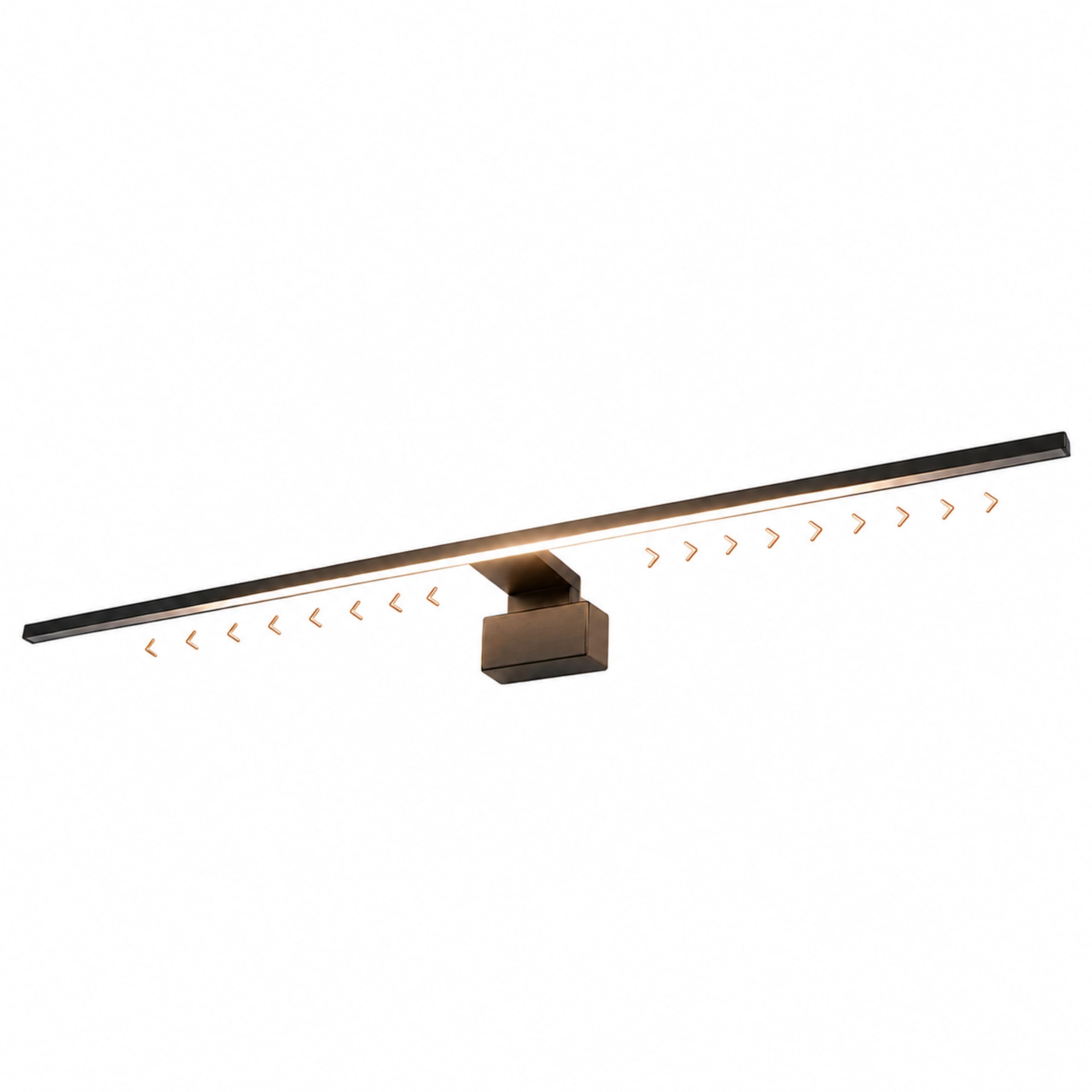 Kalb Running Light lampa łazienkowa LED, 80 cm, IP44, oświetlenie lustra z efektem strumienia świetlnego, 230 V, lampa łazienkowa na ścianę lub szafkę z lustrem, czarna/chrom, 3000 K/4000 K (czarna