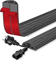 Vista 11 de Cubierta de cable de suelo para cables en el piso, cable autoadhesivo para ocultar cables de piso, cubiertas para protección de cables, evita Madera