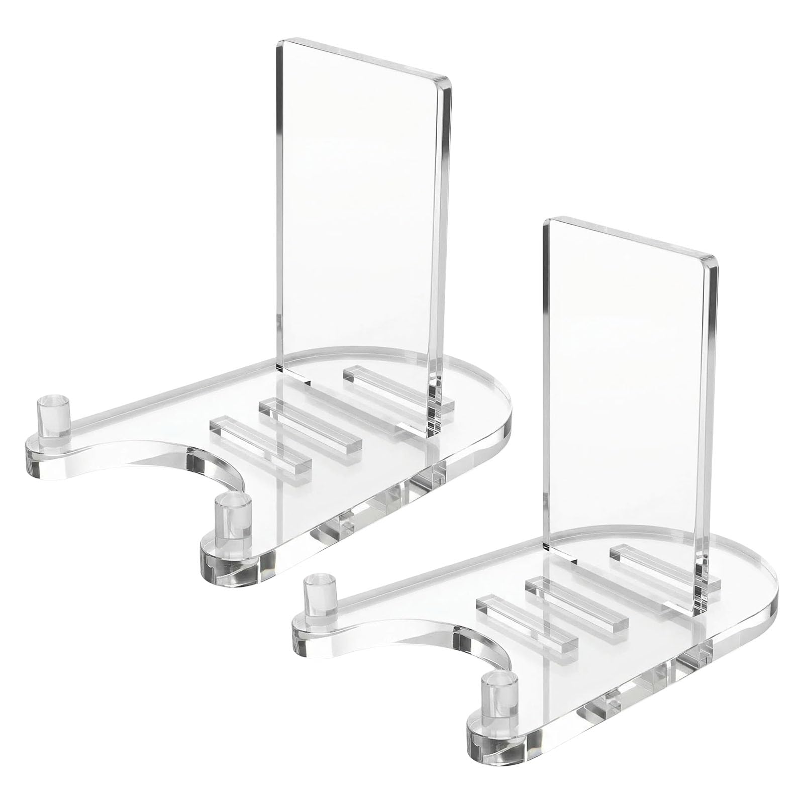 Hsioluted Middle 2Pcs Clear Acrylic Easel Display Stand Adjustable Desktop Book Display Stand For Displaying Decorative Plate Book Album Picture Frame Owner