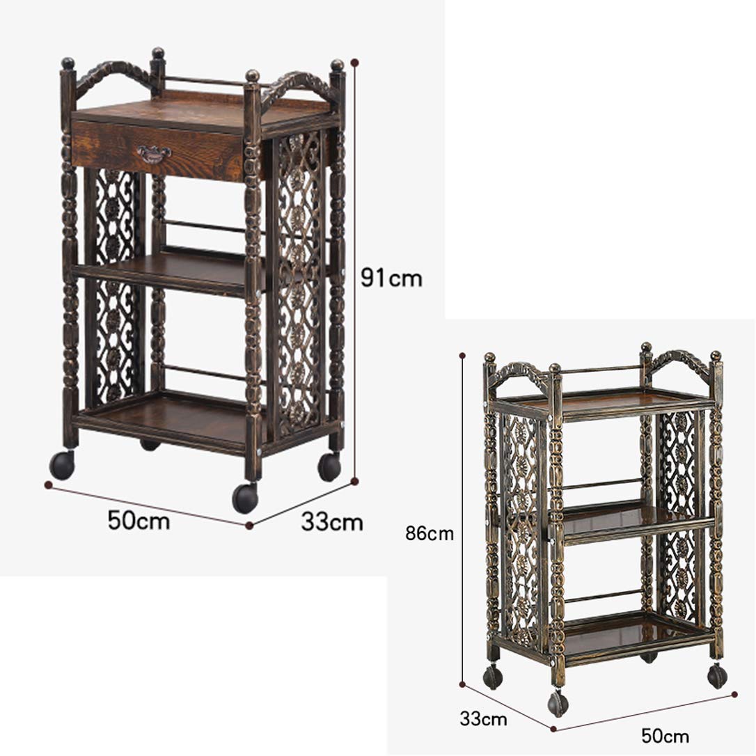 Chariot de Service Vintage en Bois en vente sur
