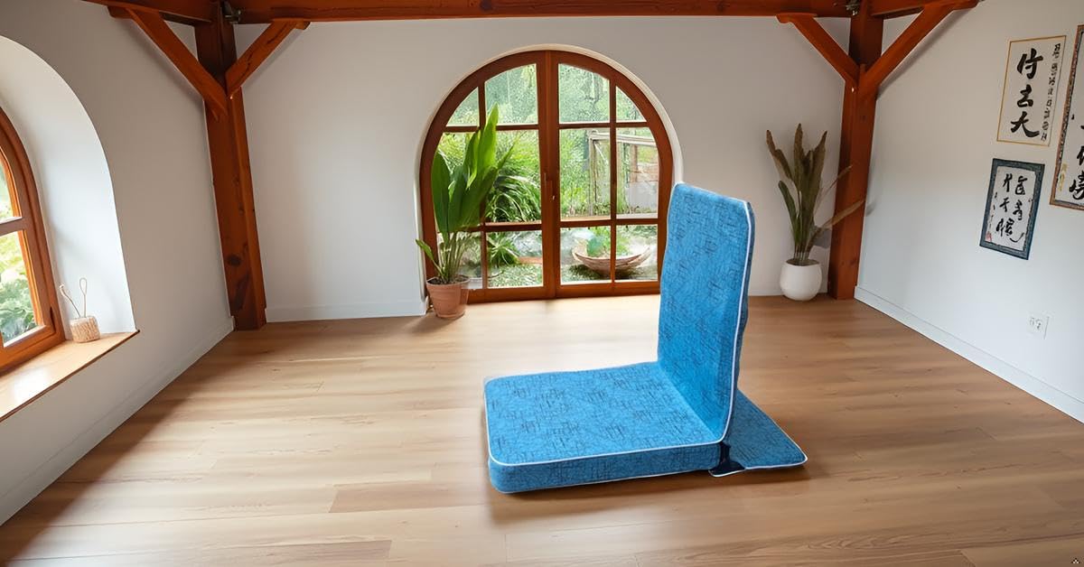 TipTop Powder coated Iron Meditation Chairs/Yoga Chairs with Back Support Sheet (Red, Maroon, 19 x 17 x 3 Inches) 3