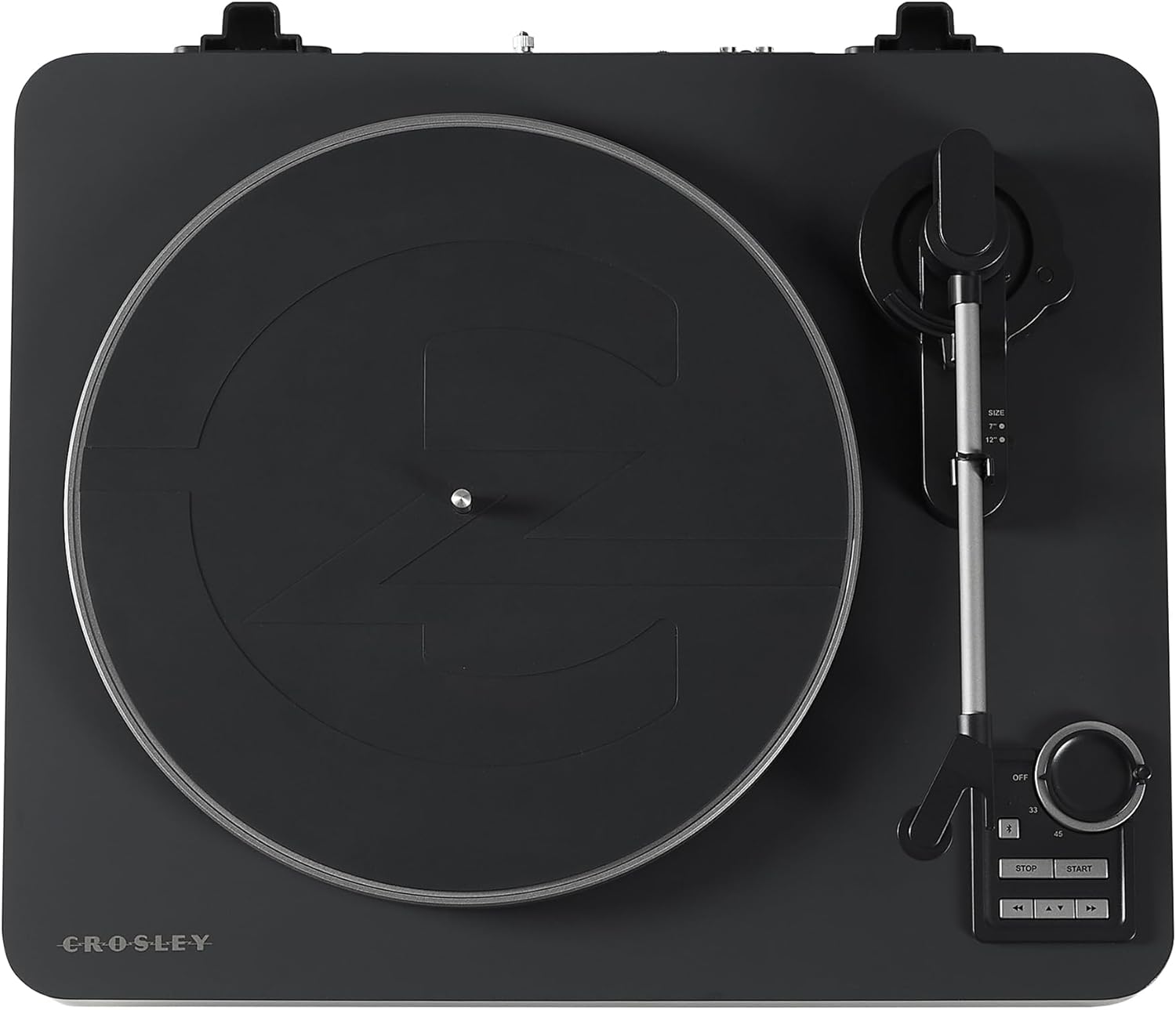 Crosley C300A-BK Fully Automatic Belt-Drive Bluetooth Turntable Record Player, Black - Image 15