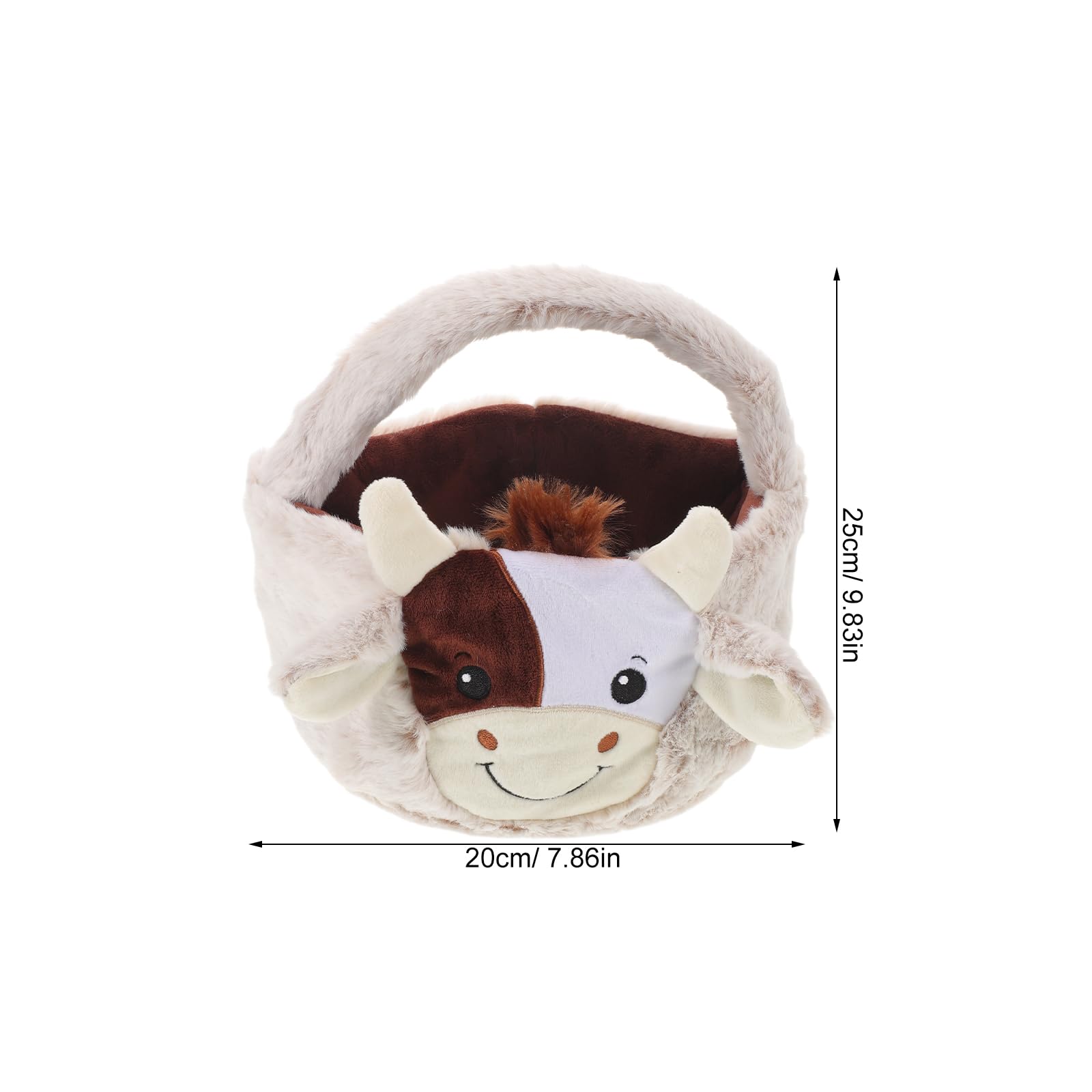 Zerodeko Cestino Pasquale Decorativo e Adorabile con Manico a Forma di Mucca di per alle Uova e Ragazze