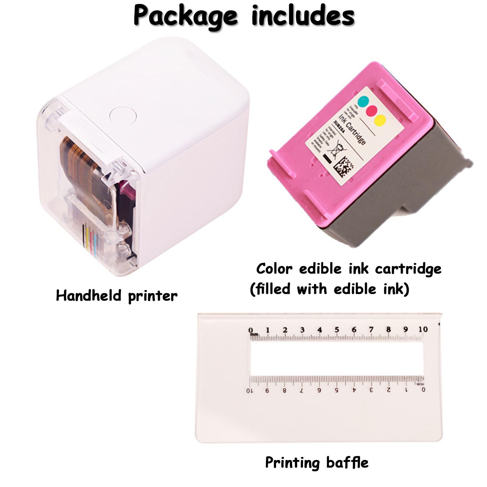 Stampante a getto d'inchiostro portatile - Stampa mobile wireless per testo, codici a barre, tatuaggi e immagini personalizzati, con inchiostro impermeabile ad asciugatura rapida